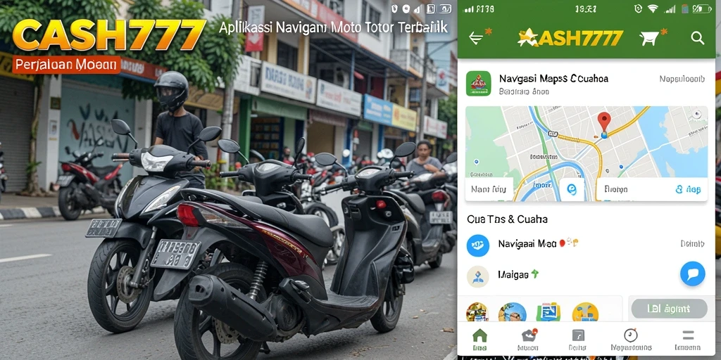 Antarmuka pengguna CASH777 yang jelas dan informatif untuk navigasi motor.