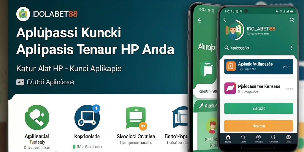Tampilan antarmuka pengguna IDOLABET88 dengan opsi kunci aplikasi.