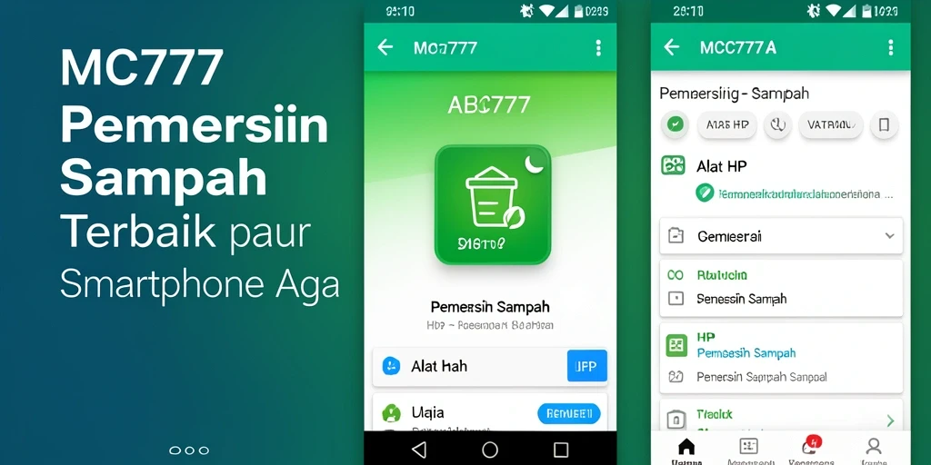 Tampilan antarmuka MC777 saat melakukan pembersihan sampah.