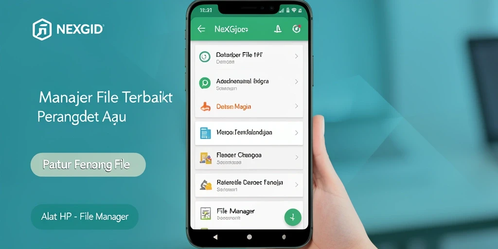 Antarmuka utama NEXGID menampilkan pengelolaan file yang efisien.