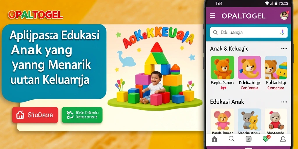 Antarmuka edukatif interaktif dari OPALTOGEL untuk anak-anak.