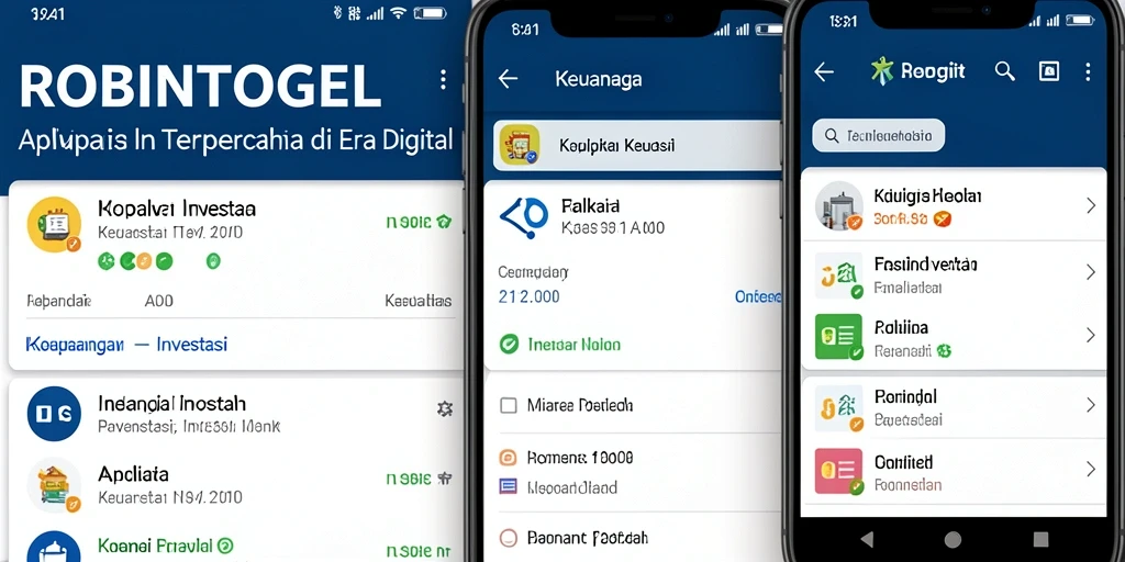Antarmuka aplikasi ROBINTOGEL yang sederhana dan fungsional dalam investasi.