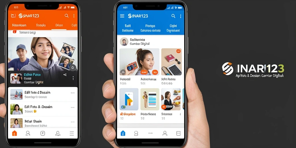 Antarmuka aplikasi SINAR123 untuk pengeditan gambar digital.